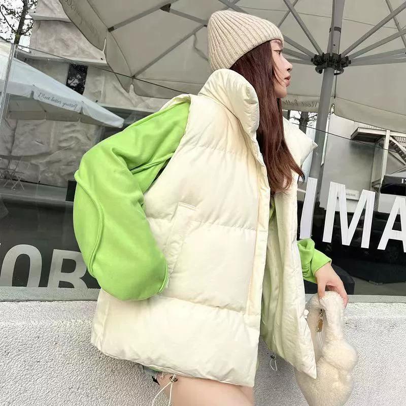 Autumn and Winter Short Down Cotton Vest Women's Loose and Thin Small Fragrance Vest Vest All-match Jacket Trend