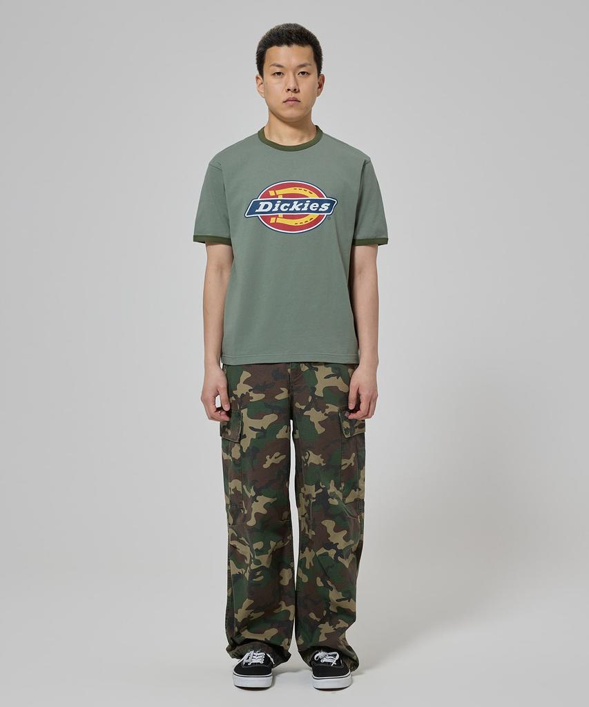 DICKIES Tree Logo Ringer T-Shirt Olive