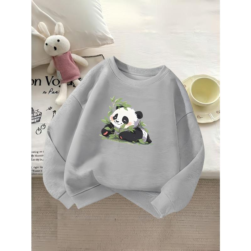 Girls' Round Neck Fashion Sweatshirt