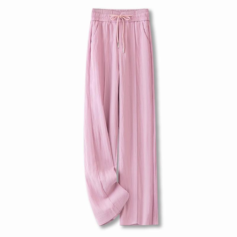 

High-Waisted Pink Wide-Leg Slimming Summer Pants for Women 29 розовый