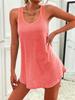 Women's Summer Sleeveless Round Neck Tank Dress - Casual, Versatile Short Skirt