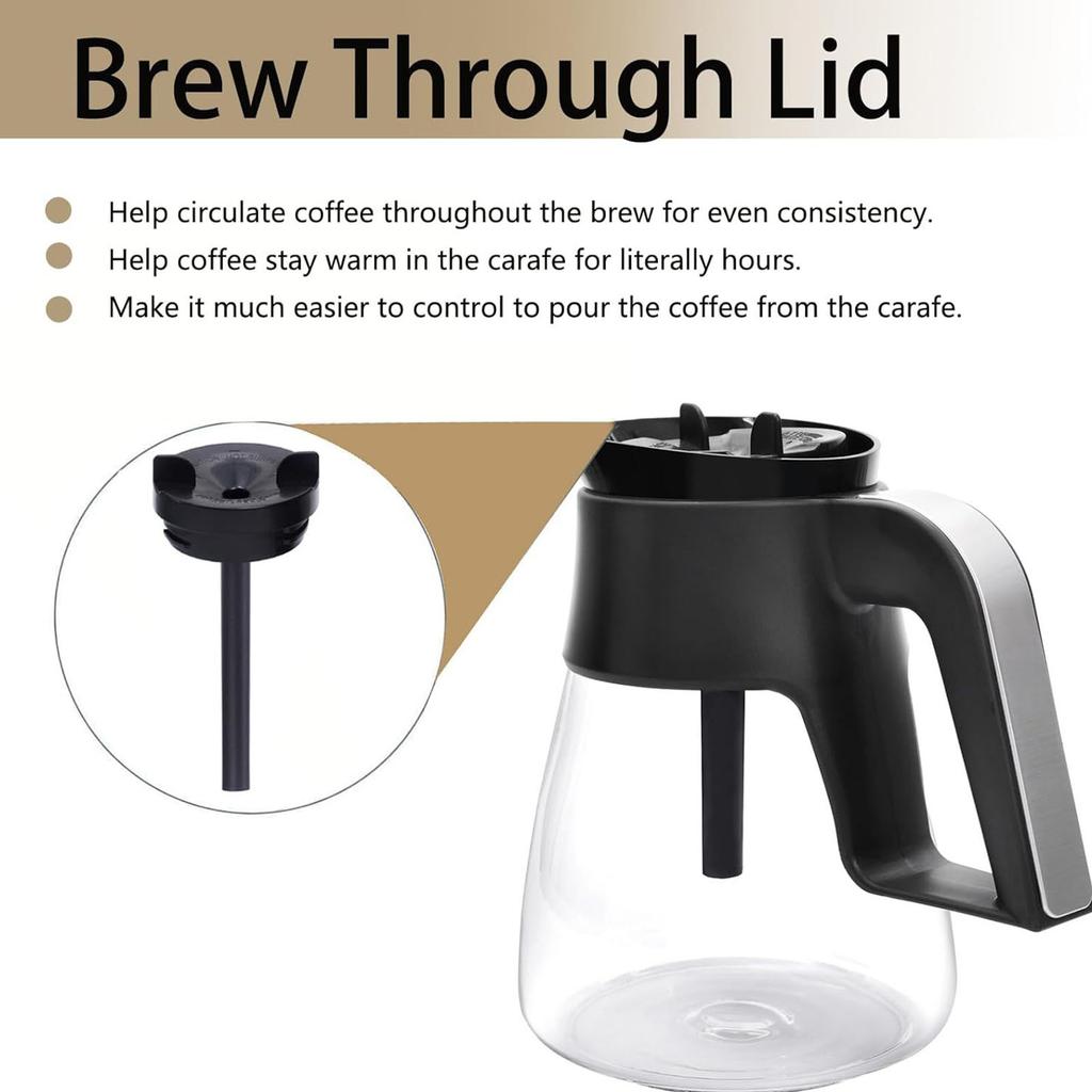 Brew Through Lid Replacement Coffee Pots Accessories Perfect for Coffee Enthusiasts and Office Use Food Grade PP Texture