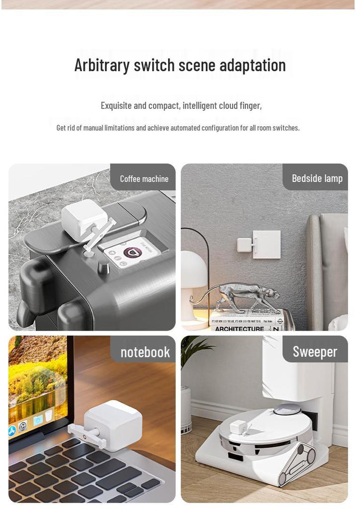Mijia App-Compatible Smart Switch Finger Robot for Remote Light and Elevator Control