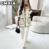 Fashion Women's Fashion Casual Short Sleeve  POLO Sleeve  Neck Pants Suits