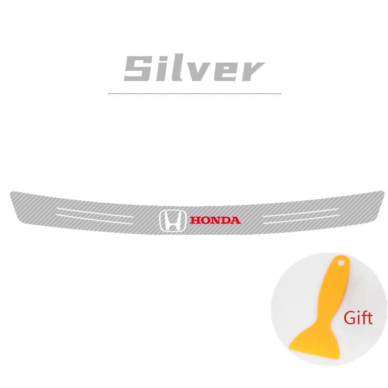 Carbon Fiber Car Trunk Rear Bumper Guard Anti Scratch Protective Stickers For Honda Accord Mugen CRV Civic Fit CITY Jazz Odyssey