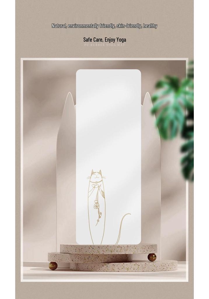 Non-slip, Sweat-absorbing, Personality Cartoon Yoga Mat - Natural Rubber, Widened & Long for Fitness and Plank Support