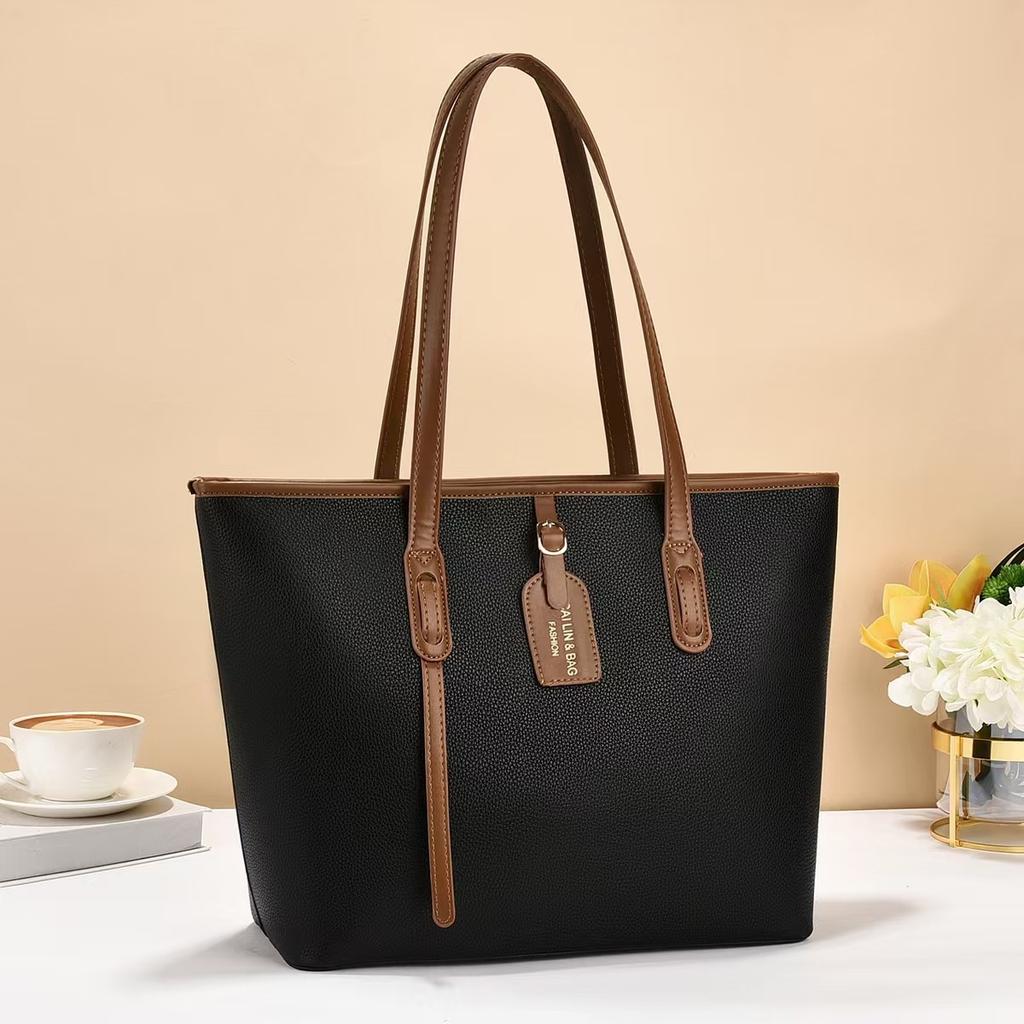 New minimalist wind tote bag large capacity large bag women's solid color versatile handbag