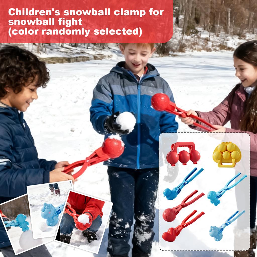 Children's Snowball Clip Snow Clip Little Love Thickened Mold Baby Winter Play Snow Tool Snowball Fight(Random Color)