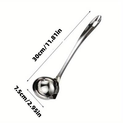 2-Pack of New Stainless Steel Kitchen Spoons, Dormitory Oil Strainer Spoon, Slotted Spoon, Household Food-Grade Spoon, High-Quality 
