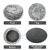 Pet Cat Dog Super Soft Bed Long Plush Donut Round Dog Kennel Washable Comfortable Fluffy Cushion Mat Winter Warm Dog and Cat Bed