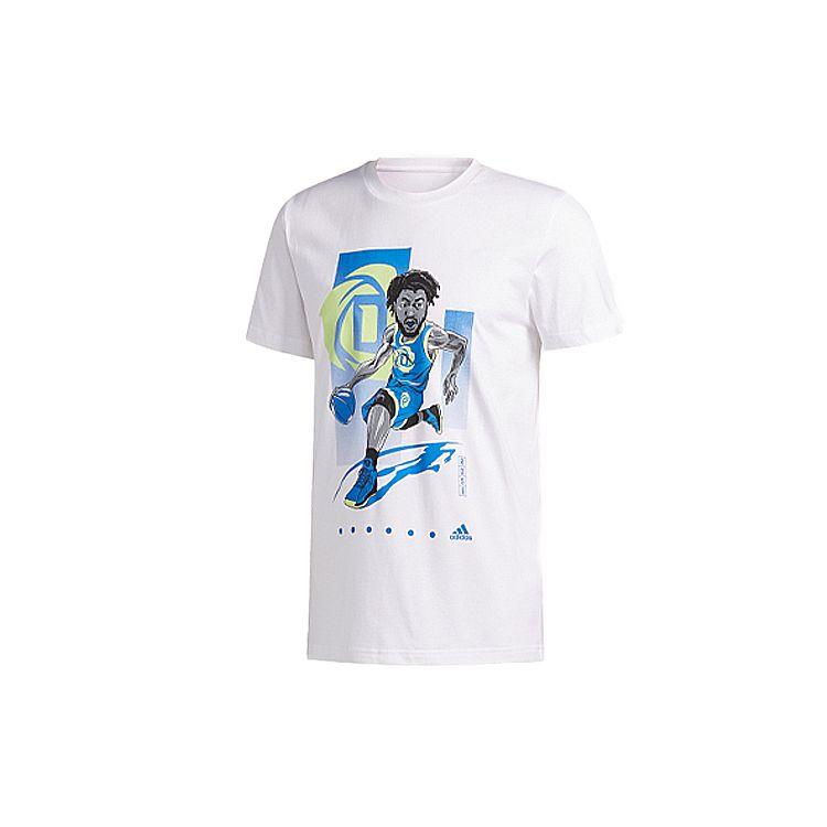 

Adidas Rose GU Basketball Sports Short-Sleeved T-Shirt Men Tops White FM4772