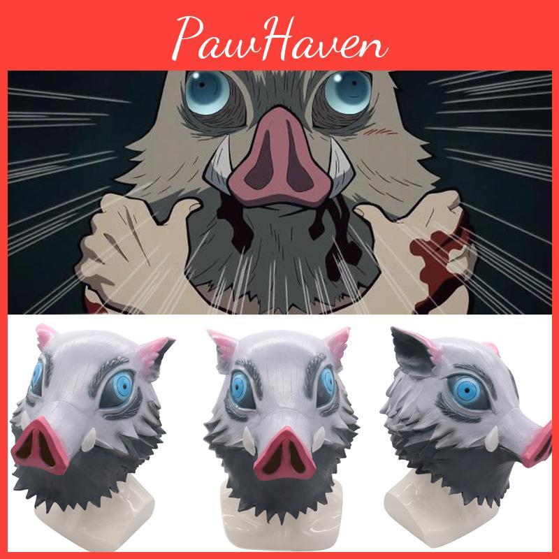 Stupenda Maschera in Lattice di Demon Slayer Kimetsu No Yaiba Hashibira Inosuke per Eventi Cosplay