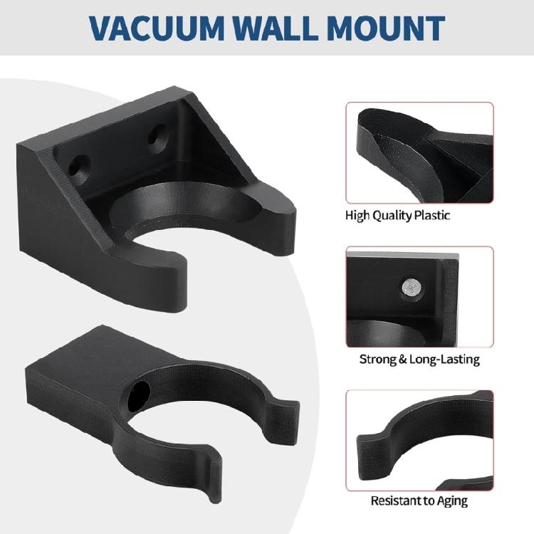 Secure Clamping Vacuum Wand Wall Mount For Organized Home Storage Solution With Space Optimization