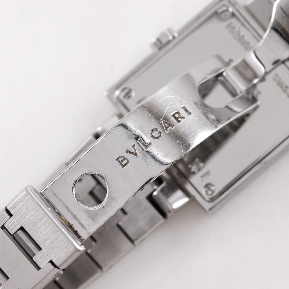 Bvlgari Quadlard Watches SQ22Stainless Steel Black blackDial Stainless Steel Quartz Analog Display Women Used