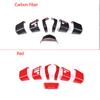 ABS Karbon Fiber/Kırmızı Araba Direksiyon Simidi Düğme Dekorasyon Kapak Etiketi Toyota FJ Cruiser 2007-2025 İçin Araba Aksesuarları