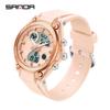 SANDA New Digital Women Watches Student Sports Chronograph Calendar Lady Quartz Wristwatch Waterproof Girl Electronic Clock