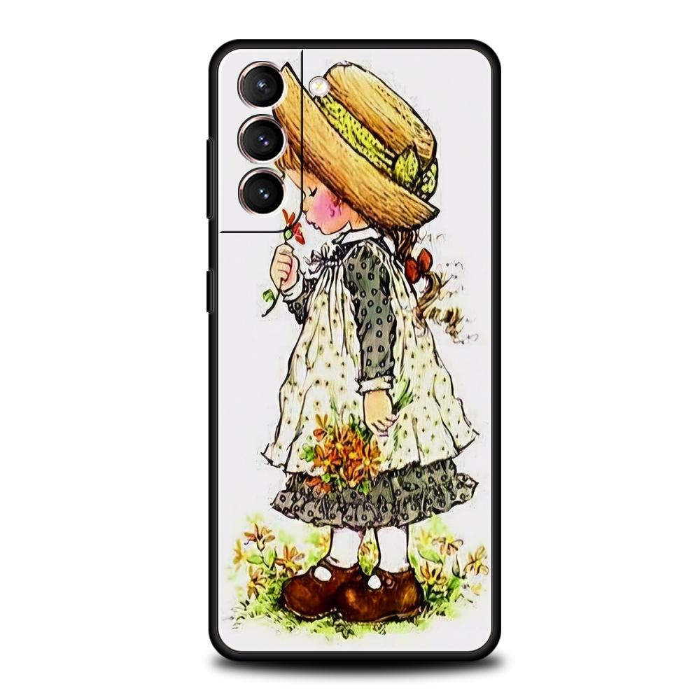 Phone Case for Samsung Galaxy S25/S24/S23/S22/S20/S21/FE/Ultra/S10/S10E/S9/Plus/5G Soft TPU Cover Shell Sarah Kay Girls Cute Bag