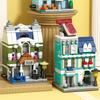 European City Series Street View European Architecture Shop Shopping Scene Puzzle Assembled Building Block Toys  Playsets Children's Gift Presents