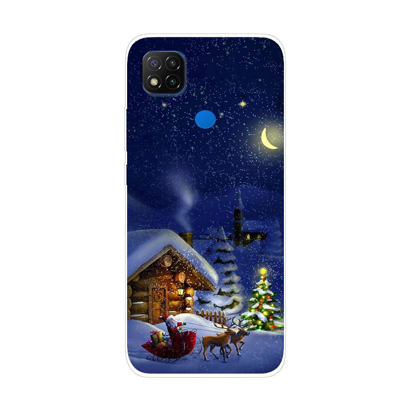Soft Silicone Case For Xiaomi Redmi 9C NFC Case Soft TPU Christmas Phone Case For Xiaomi Redmi 10C 9C Case Redmi 9 C NFC Cover