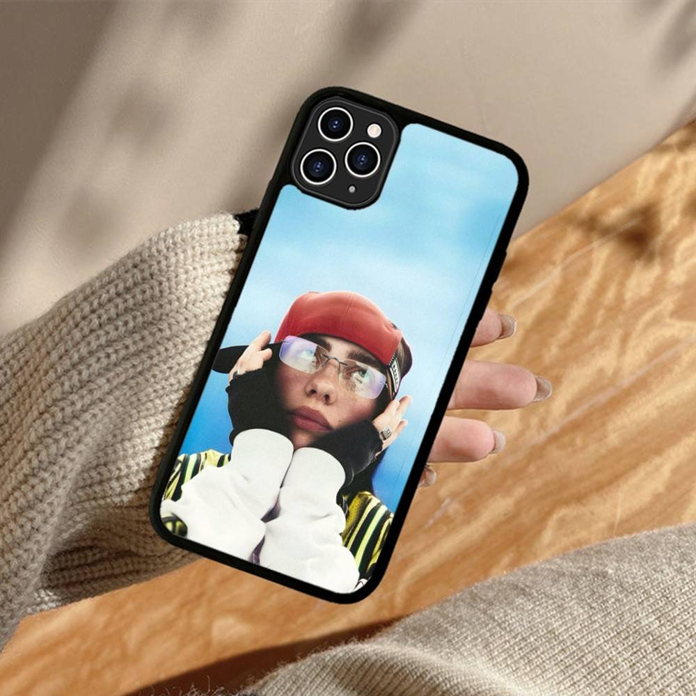B-Billie E-Eilishes PC+TPU Shockproof Protective Phone Case For iPhone17 14 15 16 Pro max 13 12 11 17 Air