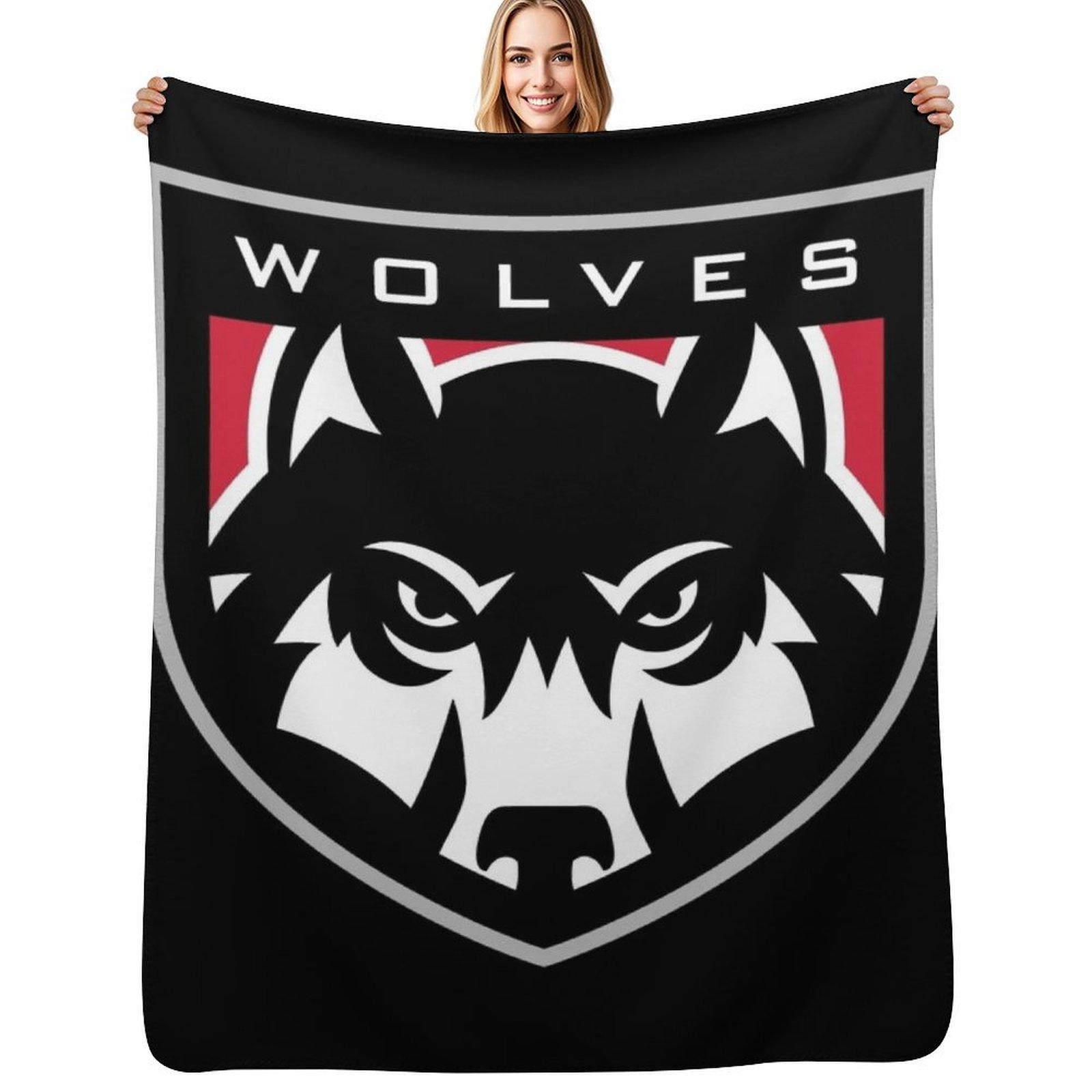 The Western Oregon Wolves Throw Blanket Cozy Napping Blanket Gift for Mom Dad Size: 75*100cm, Weight: 230 GSM