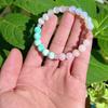 1pc Women's Energy Bracelet with a Variety of Natural Stones  Opal  Ocean Stone  Pink Quartz    Moonstone