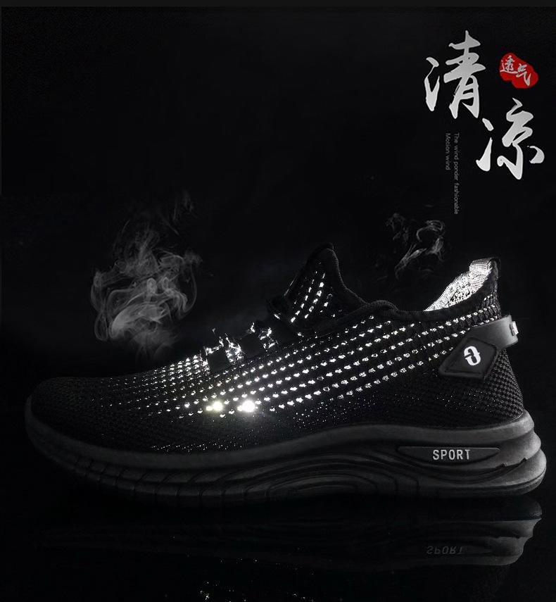 Herren Sommer Atmungsaktives Mesh Slipper Koreanischer Stil Flyknit Schuhe