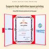 2026 Year of the Horse Custom A4 Tri-fold Award Certificate Holder for Excellent Employee