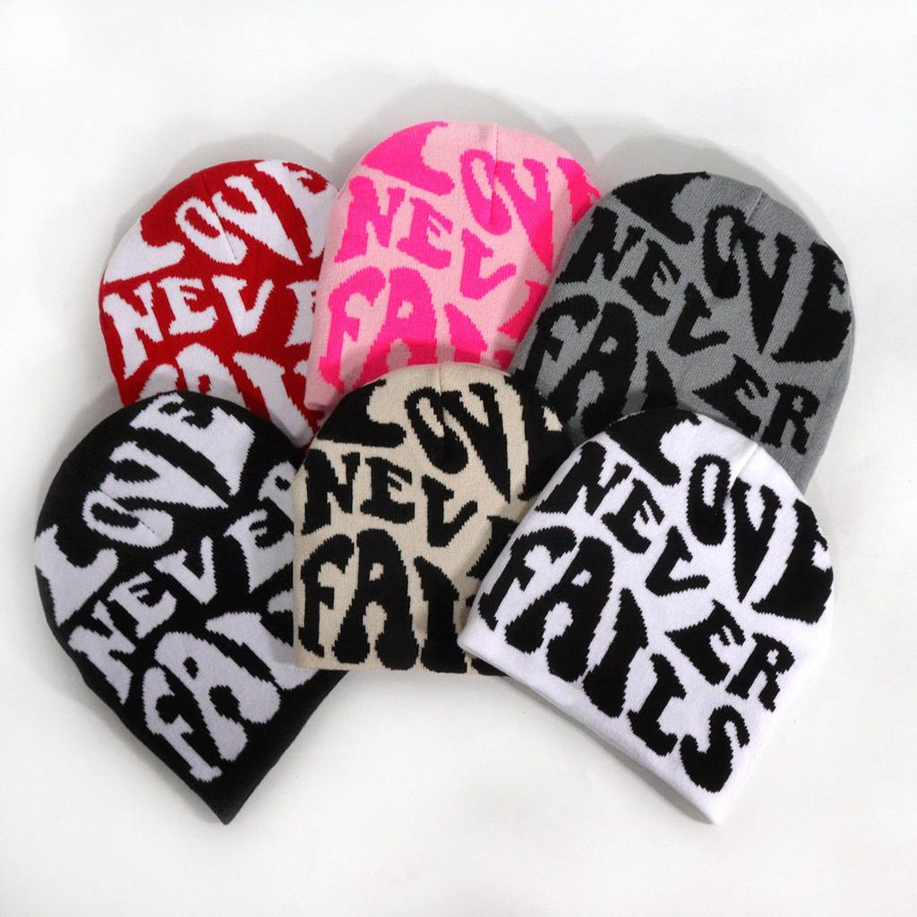 Autumn Fashion Knit Cap With Alphabet Design For Street Style And Cold Weather