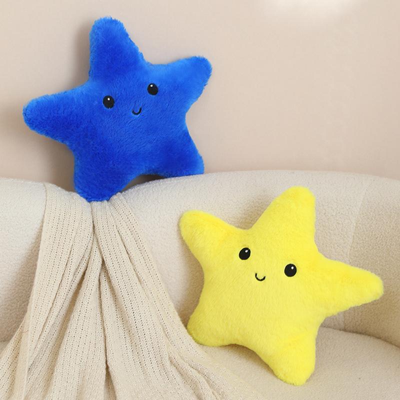 3540cm Seestern Stern Plüschkissen Gefüllt Lachend Glücklicher Himmel Kissen Buntes Dekor Kissen für Sofa Stuhl Rückenstütze Geschenk