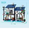 3 In 1 Beach House Building Toys Kit with Light, Kid's Educational Building Blocks Sets Birthday Gift for Kids Girls, 813 PCS