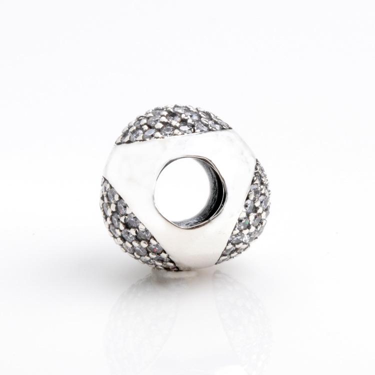S925 Sterling Silver Shiny Water Drop Beads for DIY Bracelets
