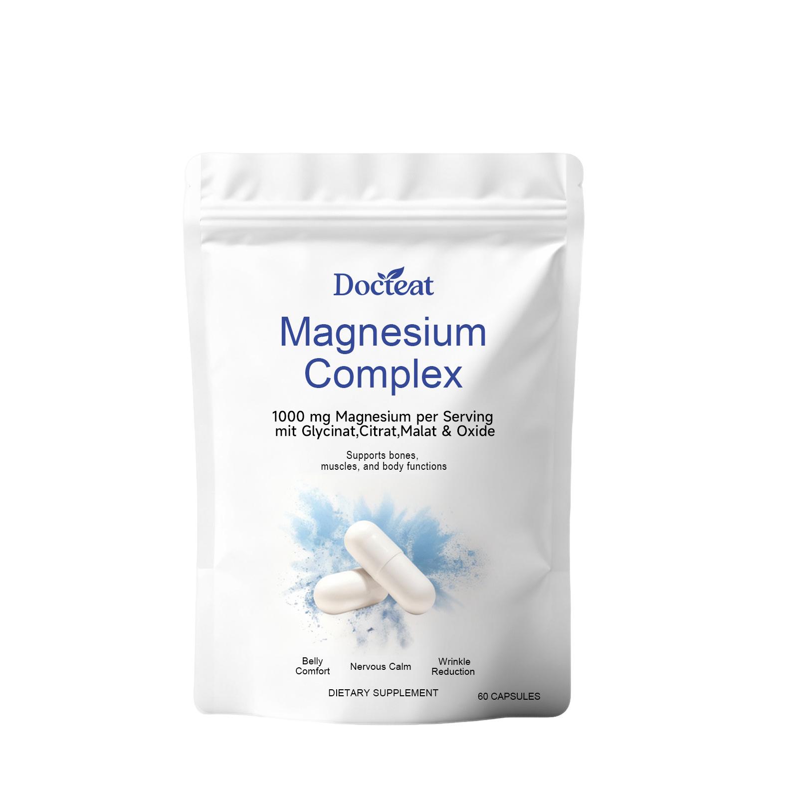 

DOCTEat Magnesium Complex Capsules: Gentle, Nourishing Support for Daily Vitality.