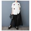DIMANAF 2026 Women Plus Size New Summer Blouse Shirt Short Sleeve Casual Loose Lady Tops Shirts Cotton Floral
