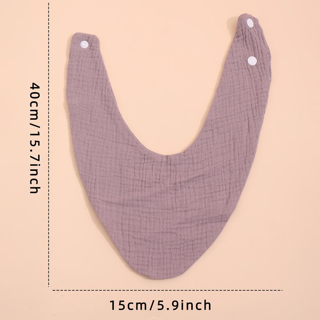 3 stuks Baby Voeding Kwijlslabbetjes Speekseldoek Driehoek Effen Kleur Sjaal Bandana Zacht Katoen Slab Verstelbare Drukknop Boertjesdoek