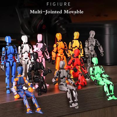 Beweglicher Gestaltwandler-Roboter mit mehreren Gelenken, 3D-gedruckte Schaufensterpuppe, Lucky 5-Charakterfiguren, Spielzeug, Eltern-Kind-Spiel für Kinder, Geschenke