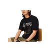 Li-Ning Letter Print Round Neck Pullover Short Sleeve T-Shirt Men Tops Black AHSU315-3
