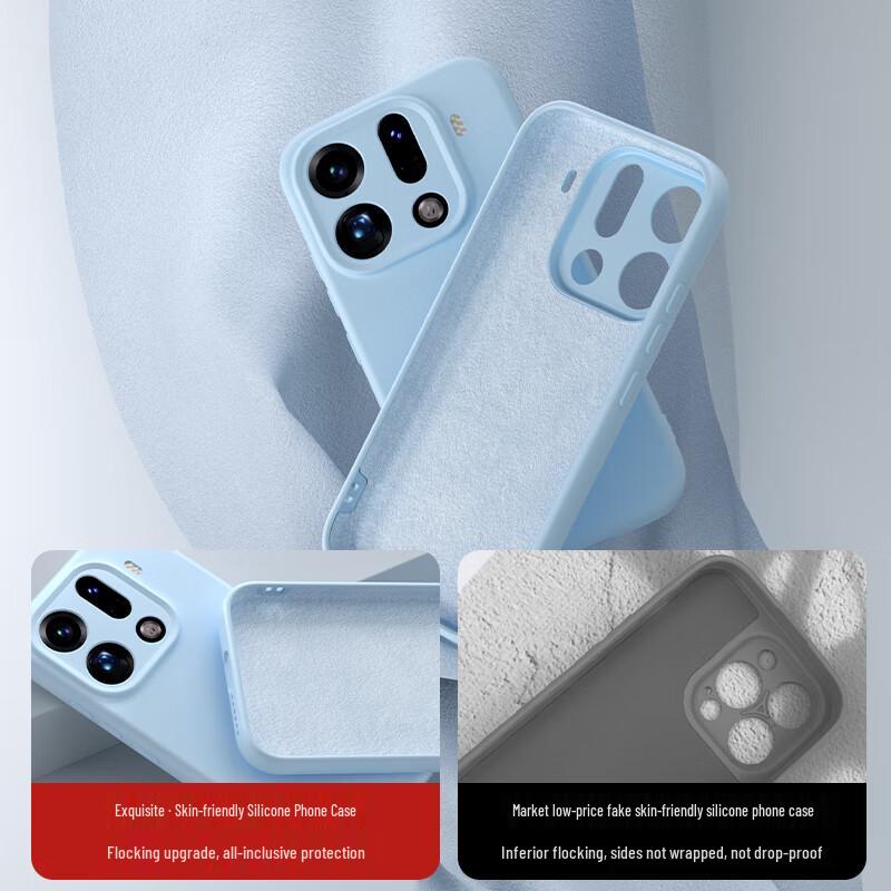 Prémiový tekutý silikonový obal na telefon pro OPPO Find X9/X9 Pro