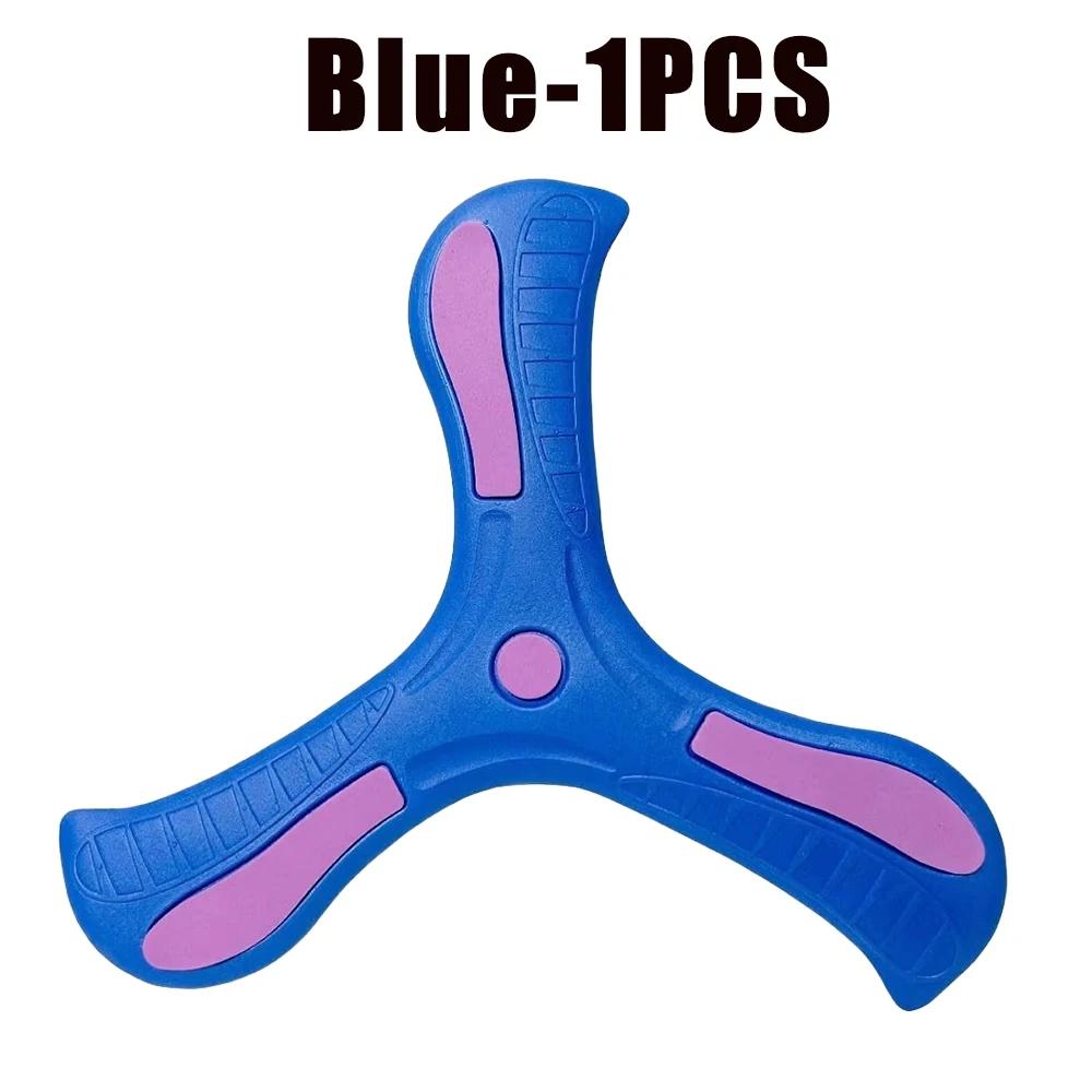 Plastic Children Boomerang Soft Children Toy Sports Three-leaf Cross Flying Disc Interactive Spinner Three-Bladed Adult-kids