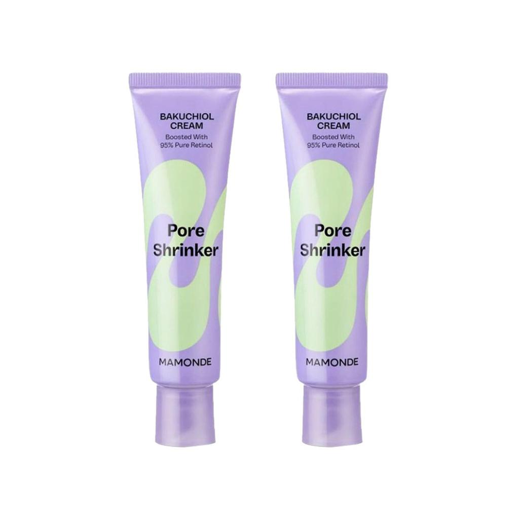 Mamonde Pore Shrinker Bakuchiol Retinol Cream 60ml x 2 (Pore-Tightening & Firming Elasticity Moisturizer Twin Pack)