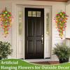 6Pcs Artificial Hanging Flower Plant for Garden Outside and Inside 78cm Hanging Plant Drooping Plant for Wedding