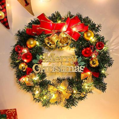 Couronne de Noël et Ornements à Suspendre - Décorations Festives pour Murs et Portes, Pendentifs Créatifs et Cadeaux.