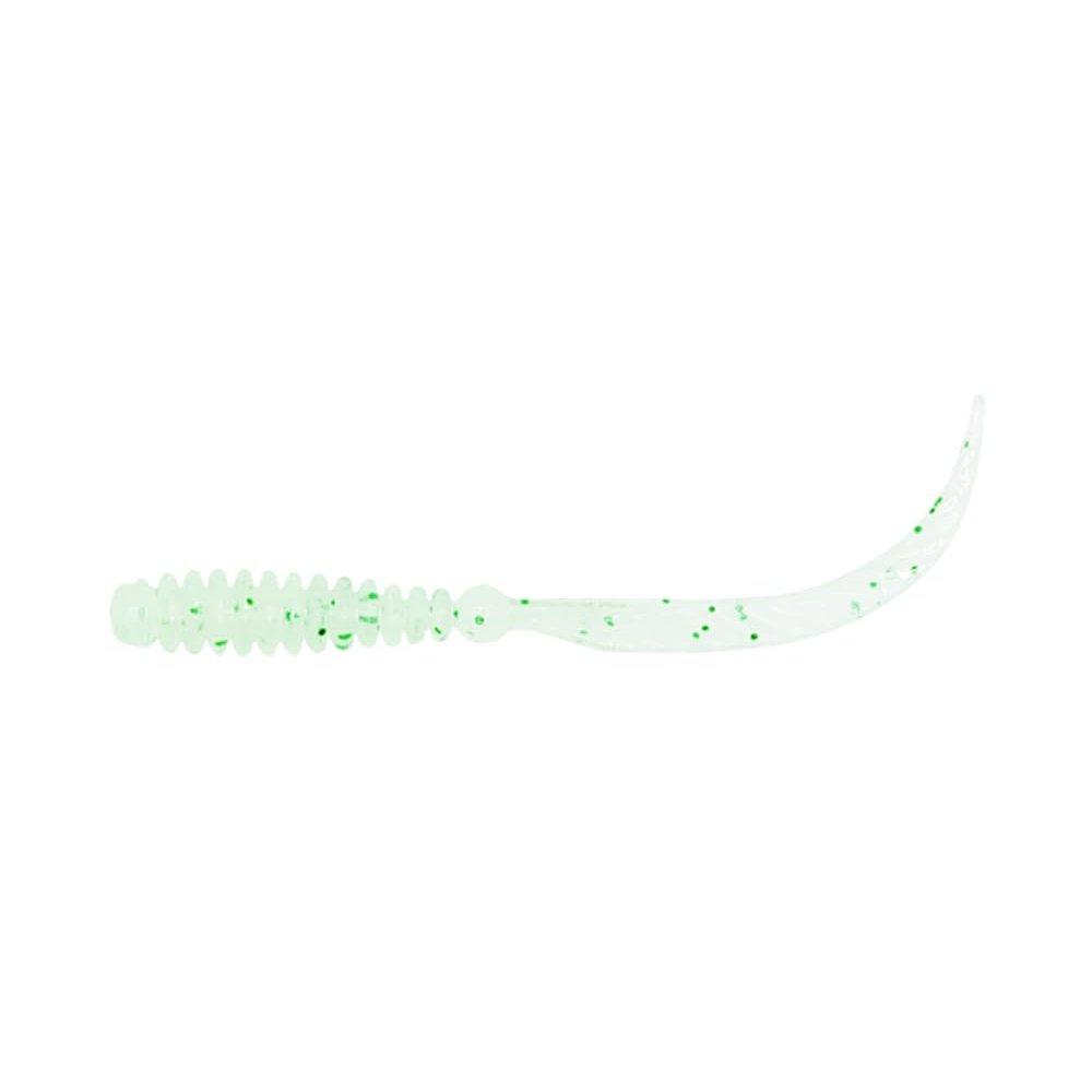 Issei Umitaro Sabikiteki 1 Inch #054 Ajing Green Soft Plastic Fishing Lure Curly Tail Grub 12-Pack for Light Game Rockfish