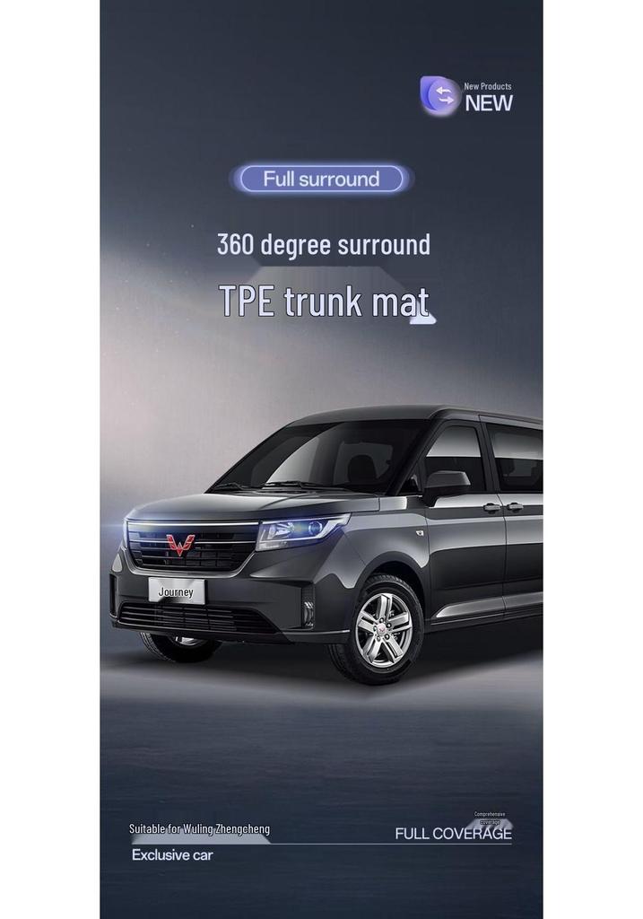 Durable TPE Rear Wheel Hub Full Coverage Car Floor Mats for Wuling Zhengcheng.