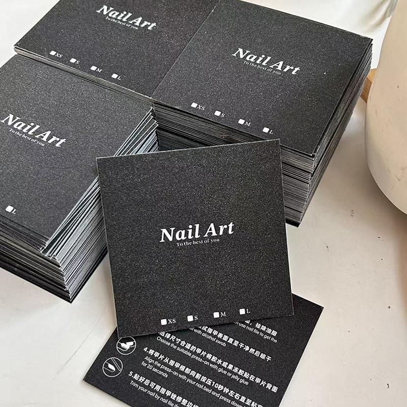 10 Sheets Press-On Nail Packaging Cards False Nail Design Swatch Display Handmade Manicure Sample Show Card For Salon