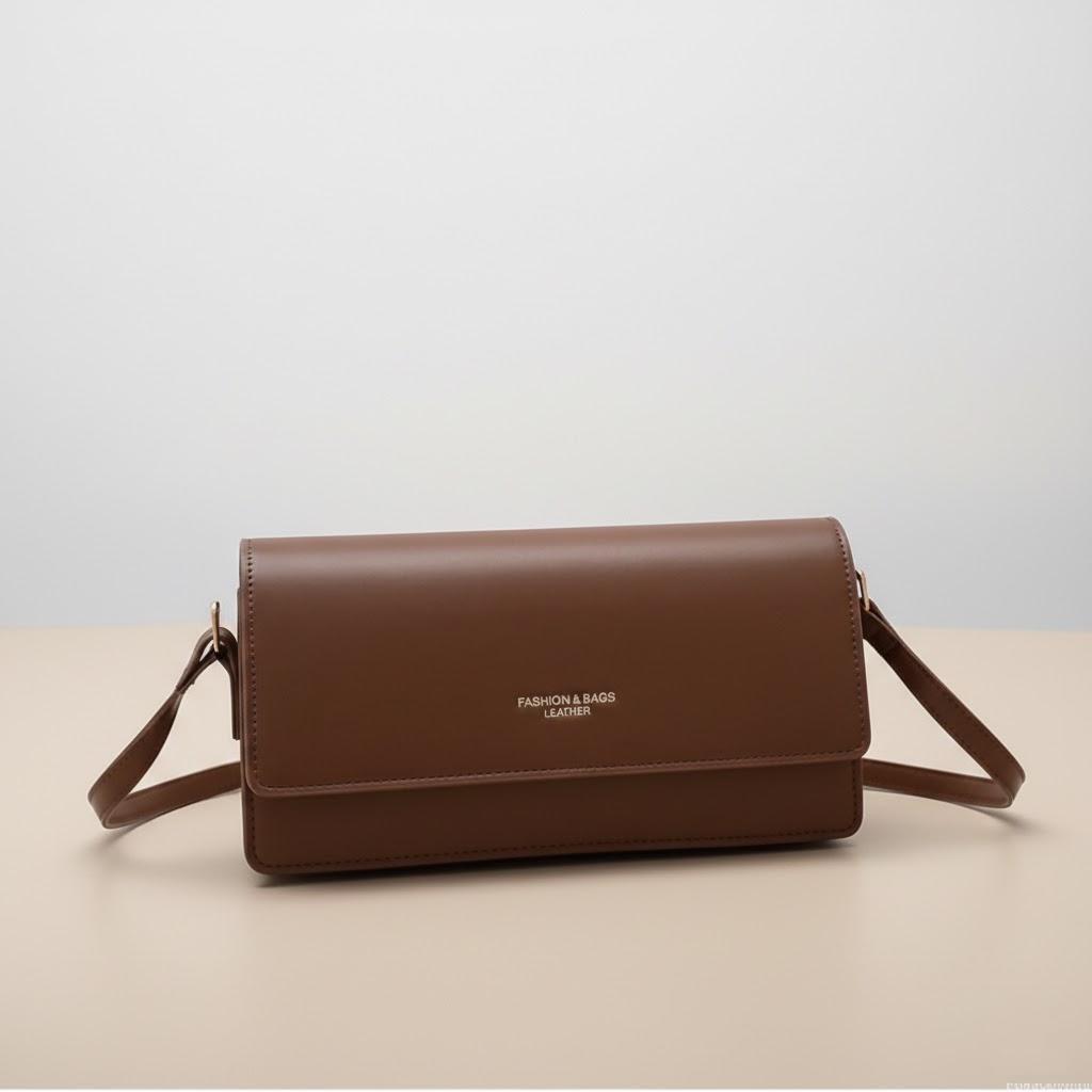 

Stylish PU Leather Shoulder Bag Spacious Versatile for Phone Wallet Cosmetics Daily Commute Party Date кавовий