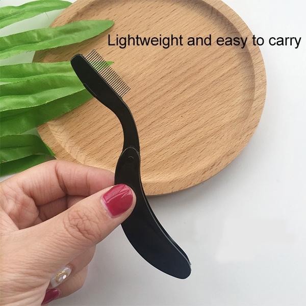 Folding Eyelash Comb Lash Separator Mascara Lift Curl Metal Brush Makeup Tool