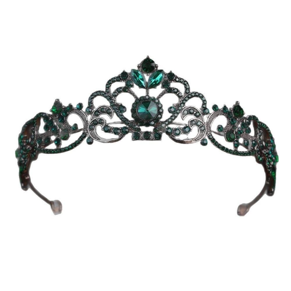 Cake Decorations Halloween Black Crown Luxury Bridal Wedding Crowns Hair Dress Accessories