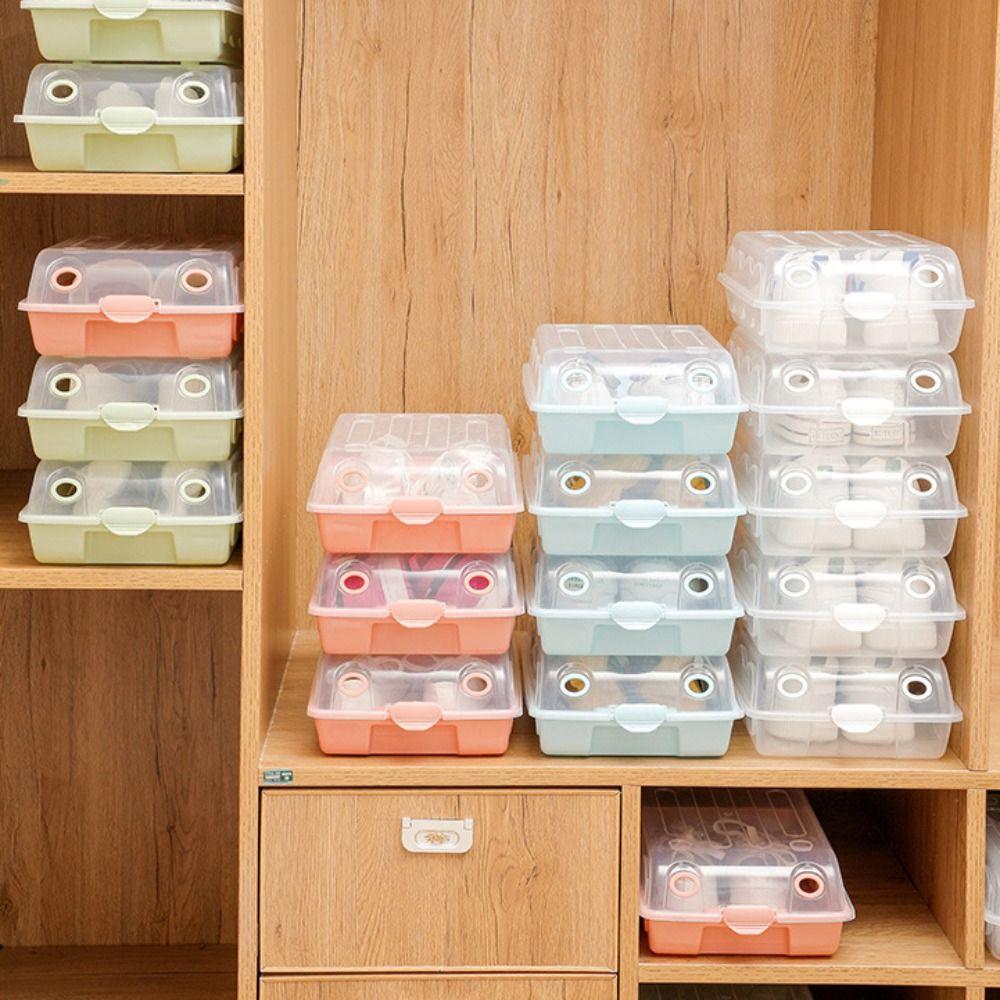 Thickened Shoe Box Transparent Dustproof Shoebox Durable Household Storage Box