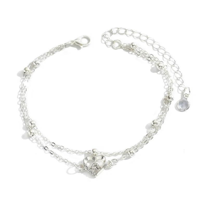 Comfortable Wear Adjustable Alloy Anklet for Women Featuring Layer Chains Butterfly Charm Beachwear Jewelry Gifts